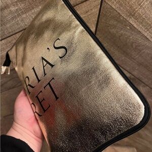 Victoria's Secret Shimmering Gold collapsible tote bag